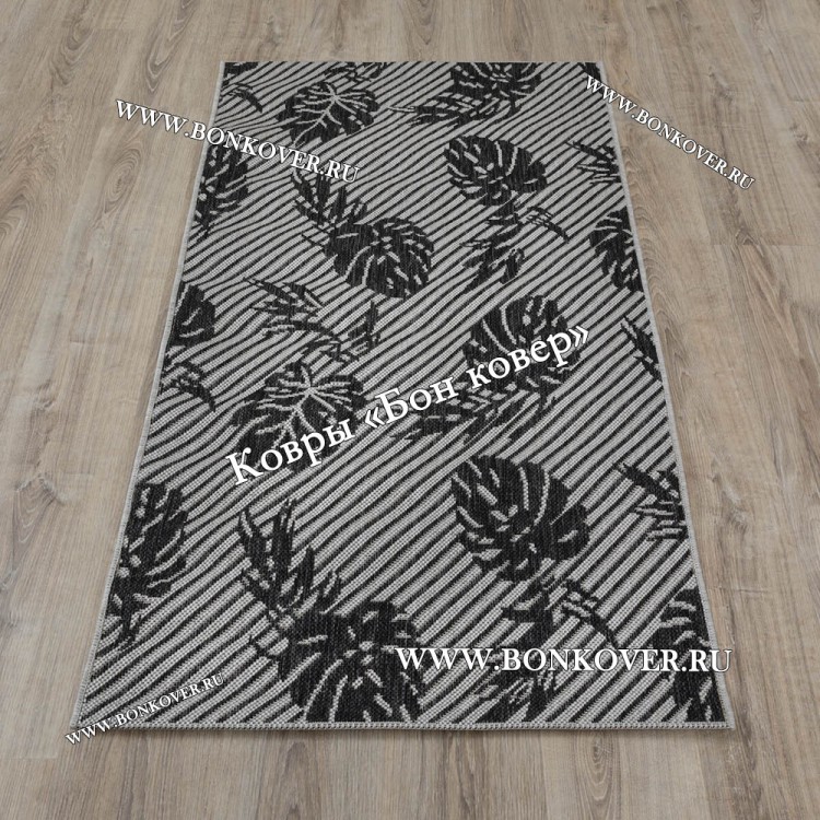 Безворсовый ковер дизайн 120 серый