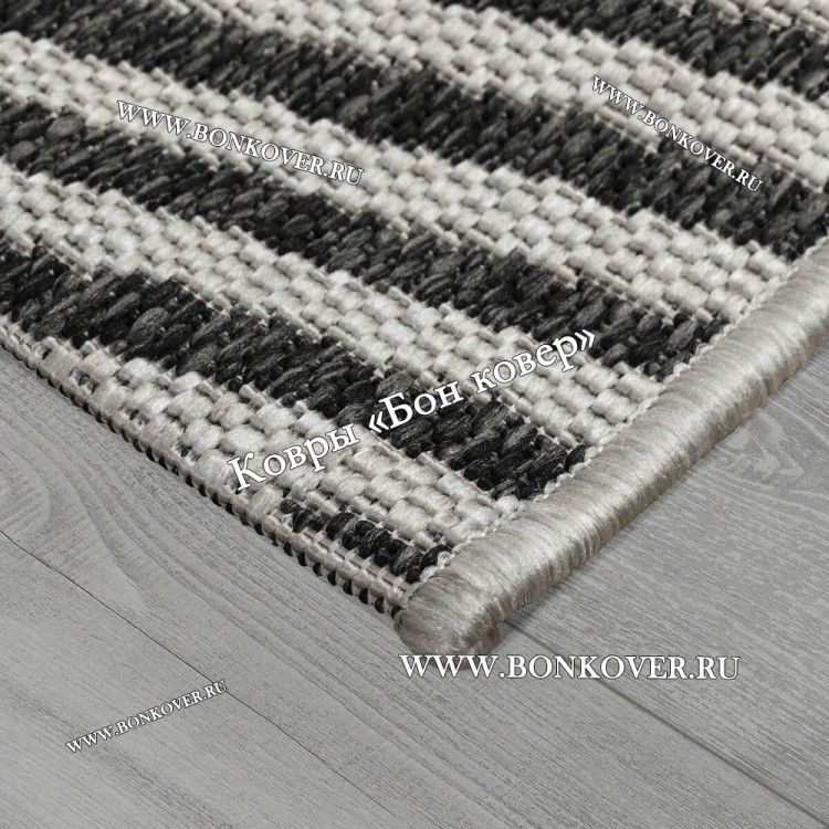 Безворсовый ковер дизайн 130 серый