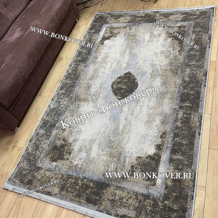 Турецкий ковер для гостиной Дизайн 02 Серый