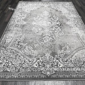 Современный Турецкий Ковер Дизайн 188 Серый с Белым