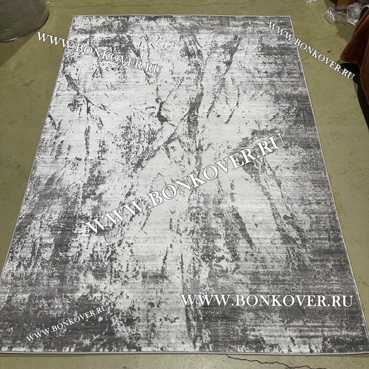 Современный Турецкий Ковер Дизайн 190 Серый с Белым