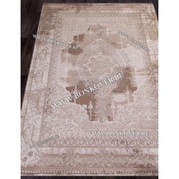 Турецкий Ковер Для Гостиной Дизайн 02 Бежево-Коричневый Прямоугольный