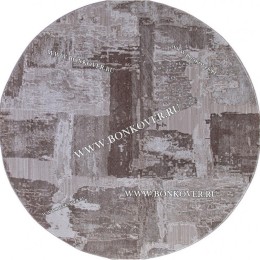 Турецкий Ковер Для Гостиной Дизайн 06 Бежево-Коричневый Круг