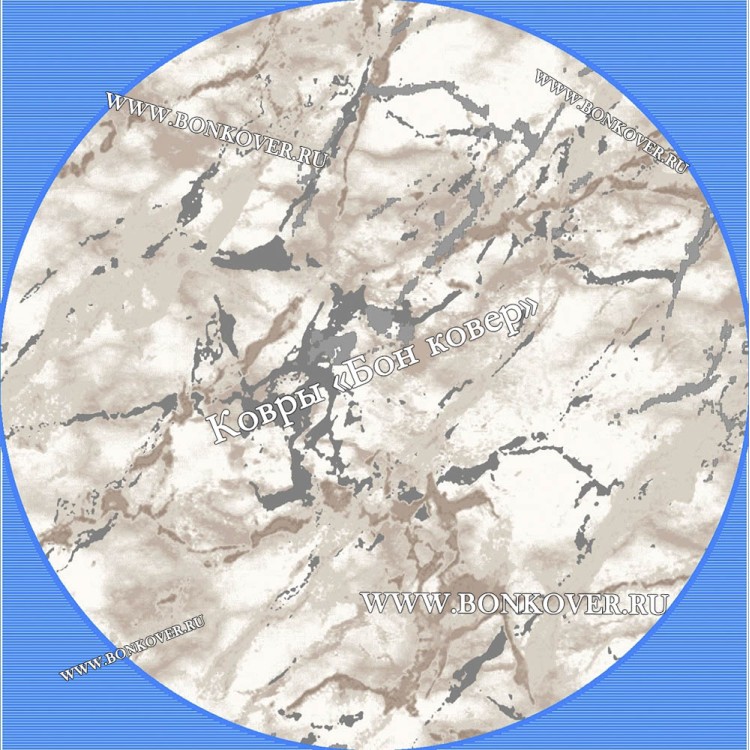 Абстрактный ковер дизайн 78 Серый с коричневым Круг