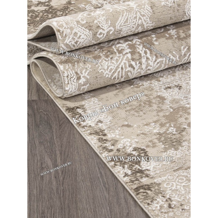 Абстрактный ковер дизайн 78 коричневый