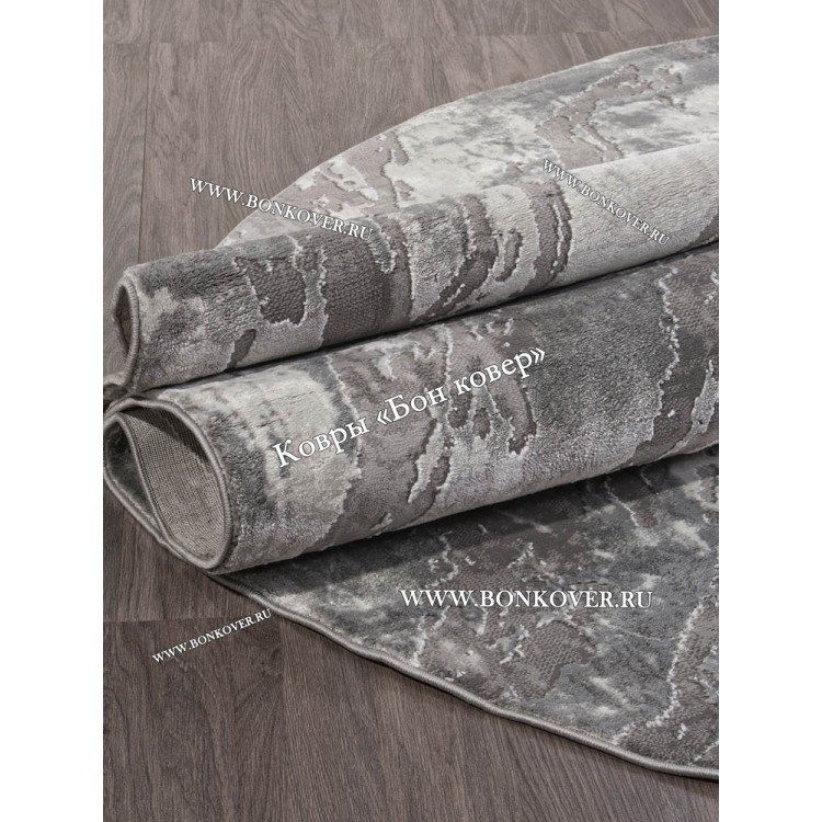 Абстрактный ковер дизайн 96 серый овал